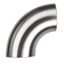 Load image into Gallery viewer, Stainless Bros 1.88in SS304 90 degree mandrel bend elbow with leg and 1D radius