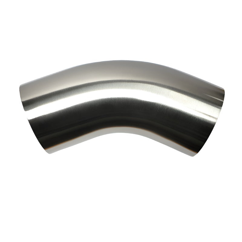 Stainless Bros 1.75in SS304 45 Degree Bend Elbow - 1.5D / 2.625in CLR - 16GA / .065in Wall w/ Leg - Black Ops Auto Works