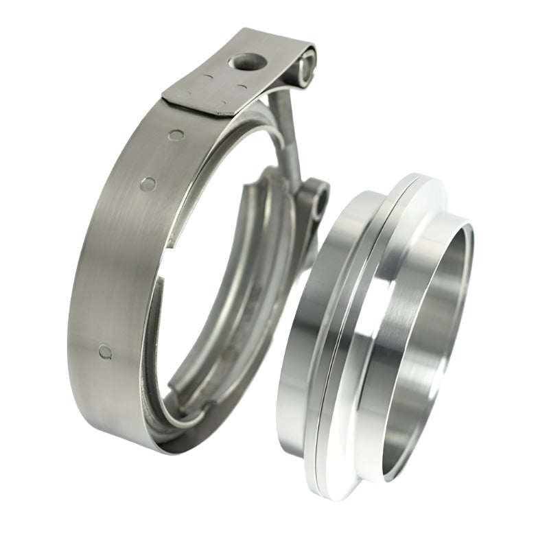 Stainless Bros 3.0in 304SS V-Band Assembly - 2 Flanges/1 Clamp - Black Ops Auto Works