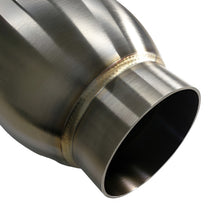 Load image into Gallery viewer, Stainless Bros 3.5in Round Body x 12.0in Length 2.50in Inlet/Outlet Bullet Resonator - Black Ops Auto Works