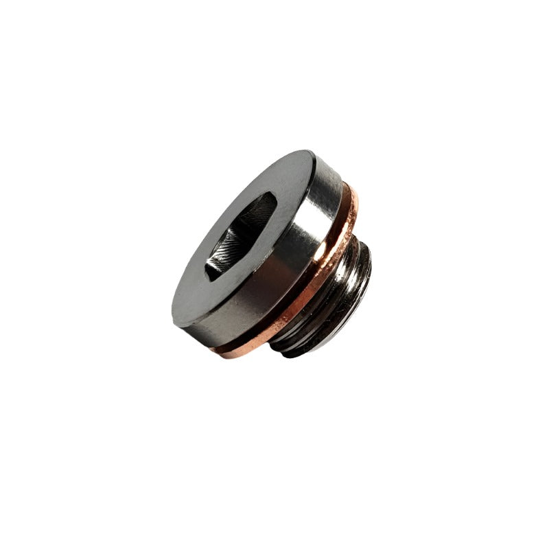 Stainless Bros M12x1.25 O2 Motorcycle Sensor Bung Plug w/ Copper Washer - Black Ops Auto Works