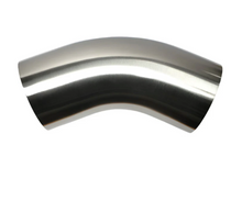 Load image into Gallery viewer, Stainless Bros 4in Diameter 1.5D / 6in CLR 45 Degree Bend Leg Mandrel Bend - Black Ops Auto Works