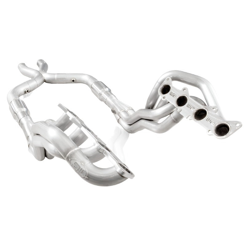 Stainless Works 2011-14 Mustang GT Headers 1-7/8in Primaries High-Flow Cats 3in X-Pipe - Black Ops Auto Works