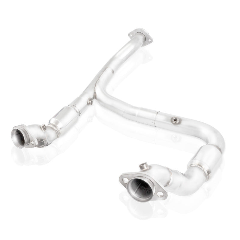 Stainless Works 2015-16 F150 2.7L Downpipe 3in High-Flow Cats Y-Pipe Factory Connection - Black Ops Auto Works
