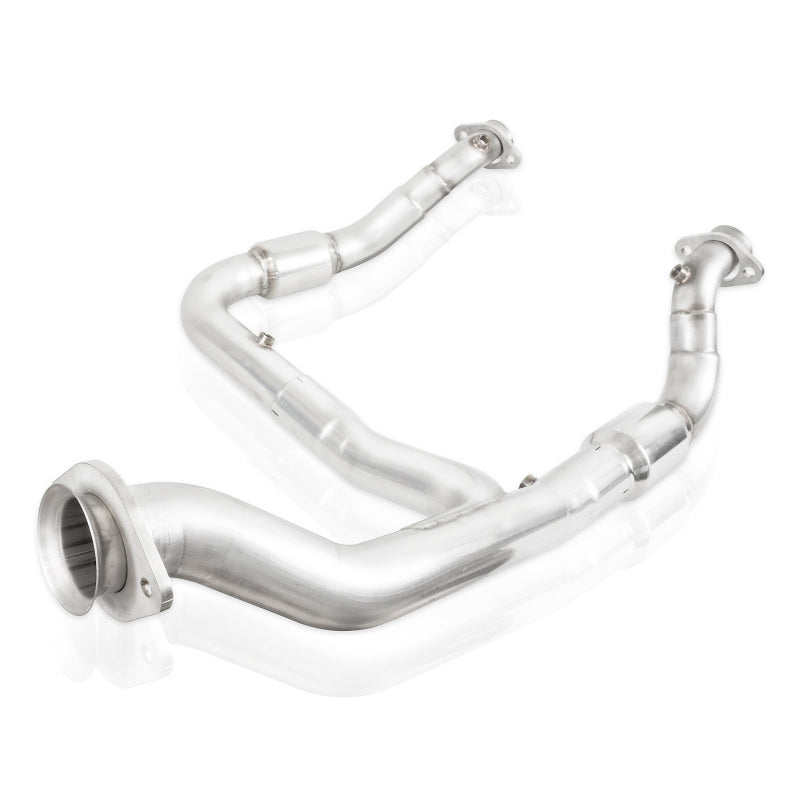 Stainless Works 2015-16 F150 2.7L Downpipe 3in High-Flow Cats Y-Pipe Factory Connection - Black Ops Auto Works