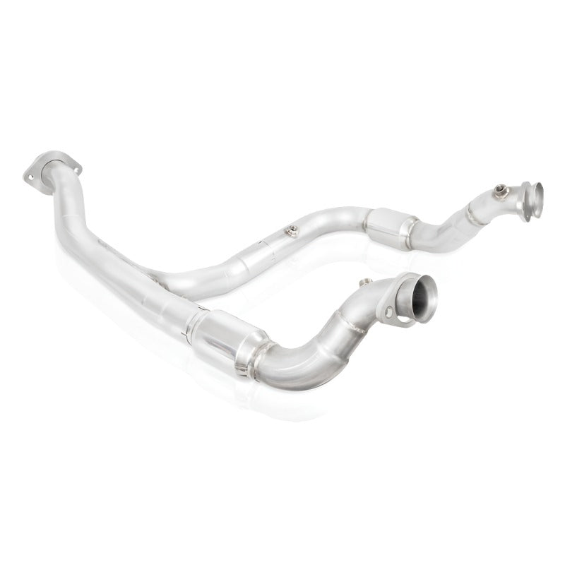 Stainless Works 2015-16 F150 2.7L Downpipe 3in High-Flow Cats Y-Pipe Factory Connection - Black Ops Auto Works