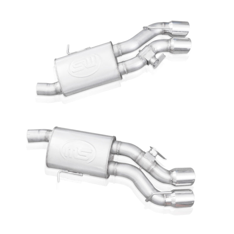 Stainless Works 2016-18 Cadillac CTS-V Sedan Axleback System Dual-Mode Turbo Mufflers 4in Tips - Black Ops Auto Works