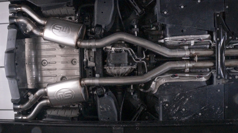 Stainless Works 2016-18 Cadillac CTS-V Sedan Catback System Resonated X-Pipe Dual-Mode Mufflers - Black Ops Auto Works