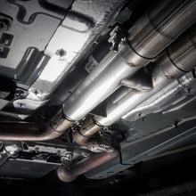 Load image into Gallery viewer, Stainless Works 2018+ Ford Mustang GT 3in Redline Series Catback H-Pipe w/Active Valves &amp; Quad Tips - Black Ops Auto Works