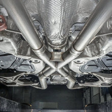 Load image into Gallery viewer, Stainless Works 2018 Jeep TrackHawk 6.2L 3in Catback System X-Pipe Turbo S-Tube Muffler Stock Exit - Black Ops Auto Works