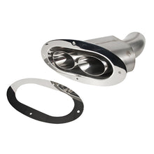 Load image into Gallery viewer, Stainless Works Angled-Oval Through-Body Tip With Tubes - Black Ops Auto Works