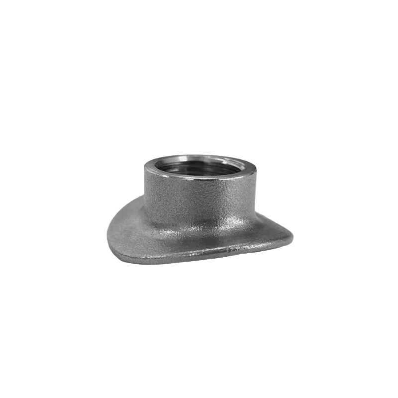 Stainless Bros SS304 saddle type O2 sensor bung round cast view
