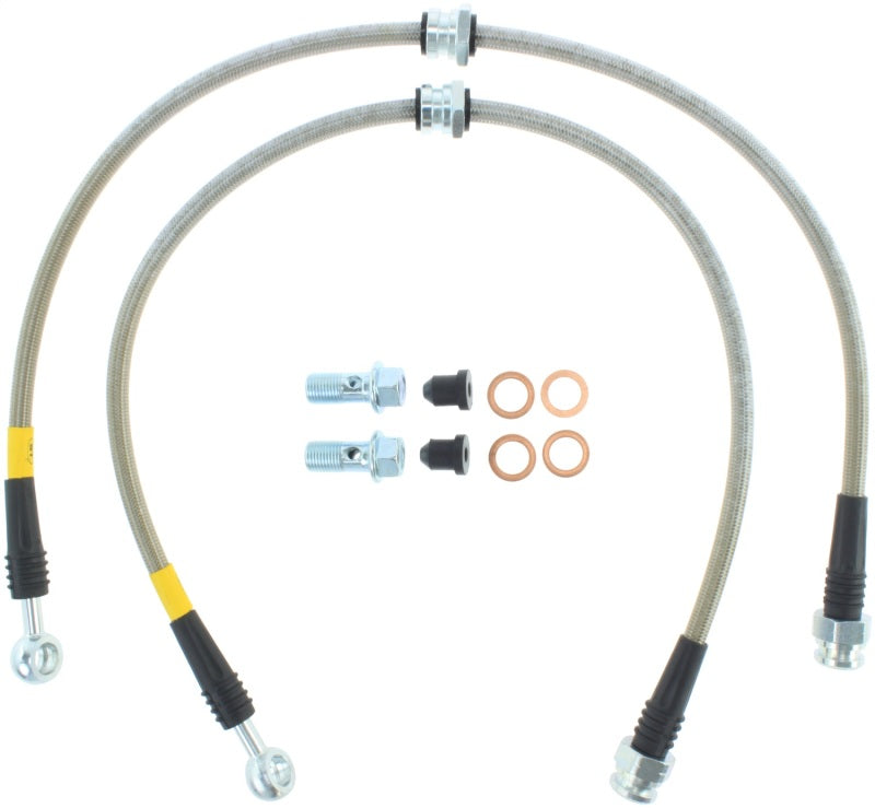 StopTech 06-12 Mitsubishi Eclipse Stainless Steel Front Brake Lines - Black Ops Auto Works