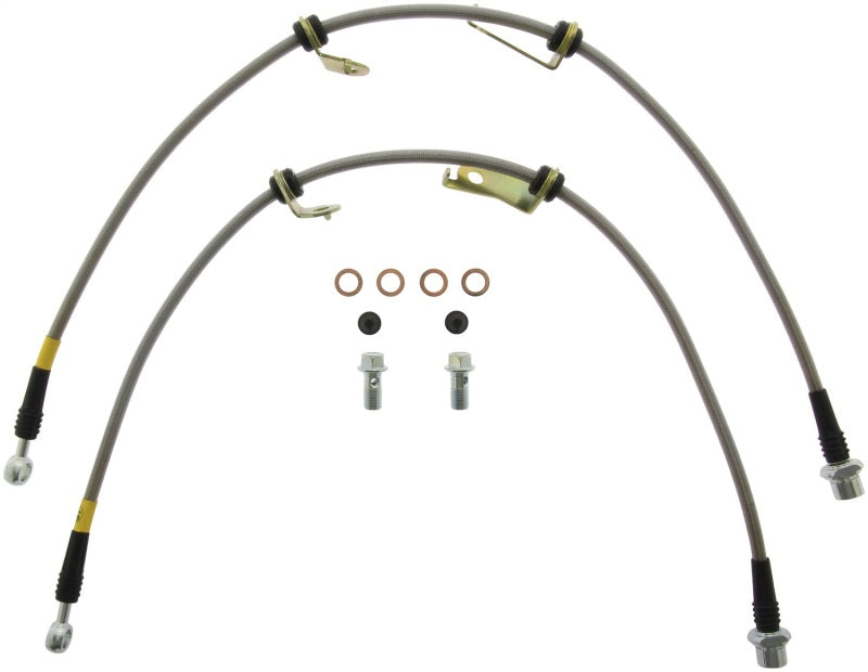 StopTech 06-17 Lexus HS250h / Toyota RAV4 Stainless Steel Front Brake Lines-Brake Line Kits-Stoptech-805890629832-