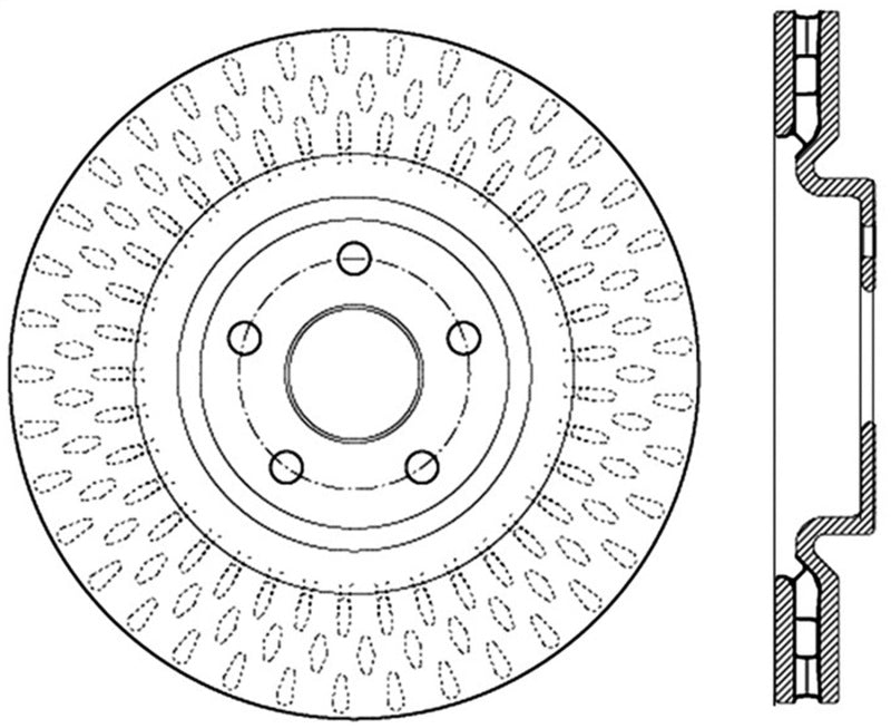 StopTech 12-18 Jeep Grand Cherokee SRT8 (380mm Front Disc) Front Left Slotted Sport Brake Rotor - Black Ops Auto Works