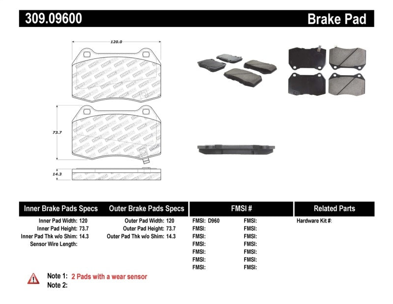 StopTech Performance 02-07 350z/G35 w/ Brembo Front Brake Pads - Black Ops Auto Works