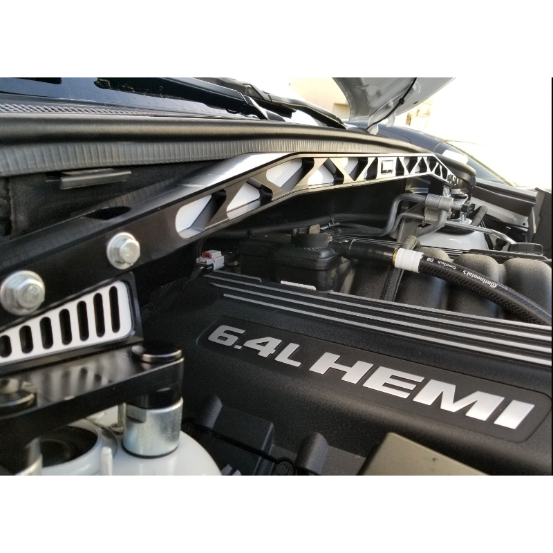 Strut Brace, LMI Intake & Cordes Ice Box for Jeep Trackhawk & Durango Hellcat Black Ops Auto Works 