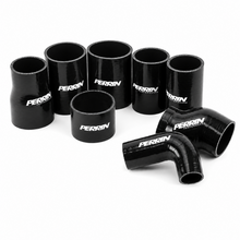 Load image into Gallery viewer, Subaru WRX red front mount intercooler boost tubes with aluminum piping and silicone couplers