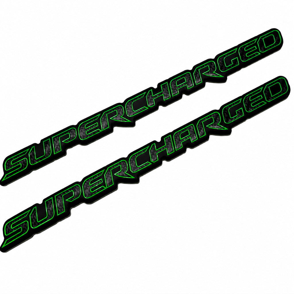 Supercharged-Fender-CF Carbon Fiber Supercharged Fender Badge