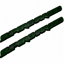 Load image into Gallery viewer, Supercharged-Fender-CF Carbon Fiber Supercharged Fender Badge