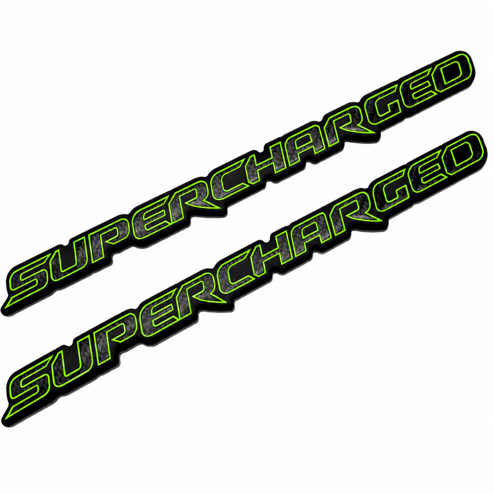 Supercharged-Fender-CF Carbon Fiber Supercharged Fender Badge