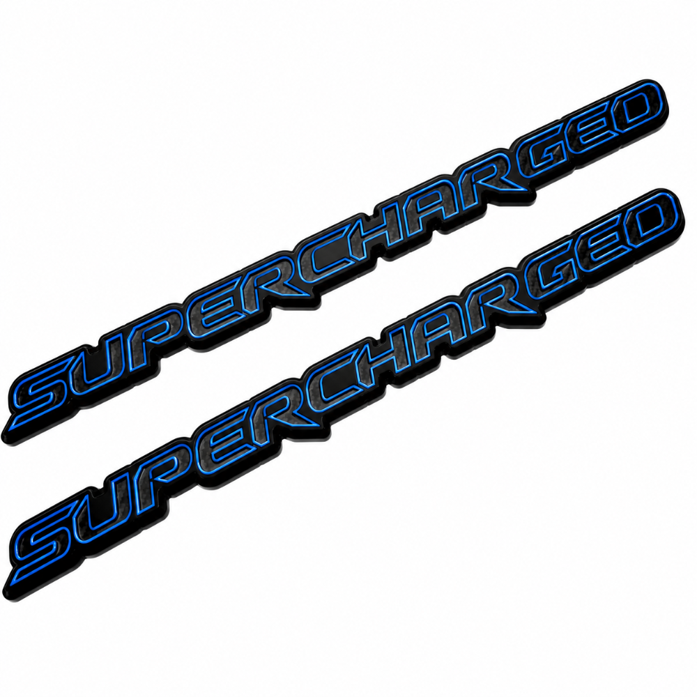 Supercharged-Fender-CF Carbon Fiber Supercharged Fender Badge
