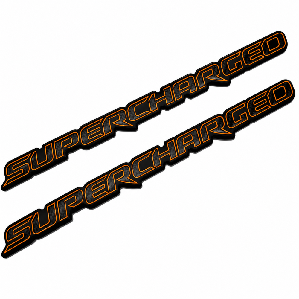 Supercharged-Fender-CF Carbon Fiber Supercharged Fender Badge
