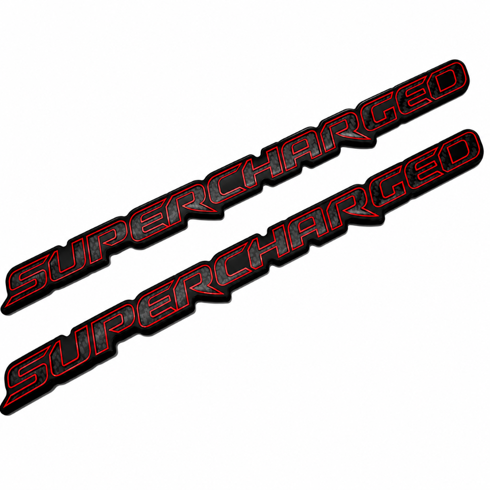 Supercharged-Fender-CF Carbon Fiber Supercharged Fender Badge