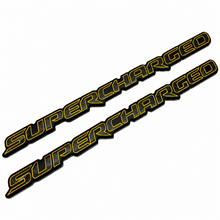 Load image into Gallery viewer, Supercharged-Fender-CF Carbon Fiber Supercharged Fender Badge