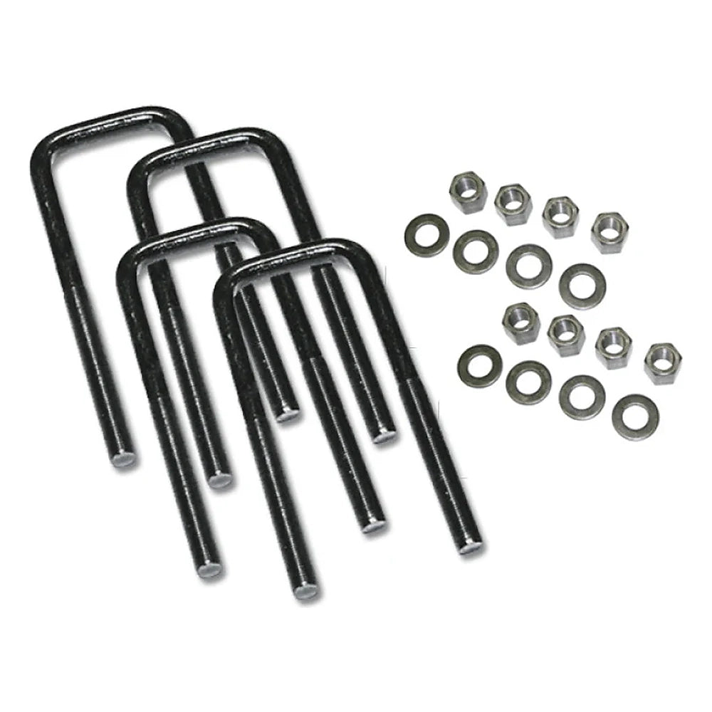 Superlift square U-bolt four-pack with locking nuts and washers