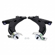 Load image into Gallery viewer, Superpro front lower control arm pair for Subaru Impreza, angled view showing ball joints and bushings