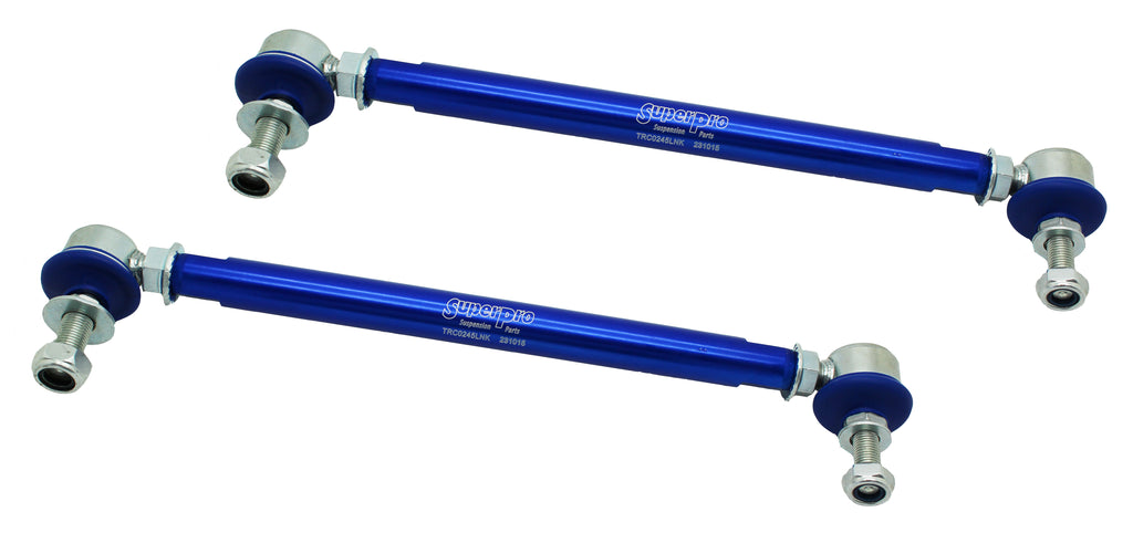 SuperPro 2008 Pontiac G8 Base Front HD Adjustable End Link Set (10mm Studs 300mm-345mm Length) - Superpro TRC10245