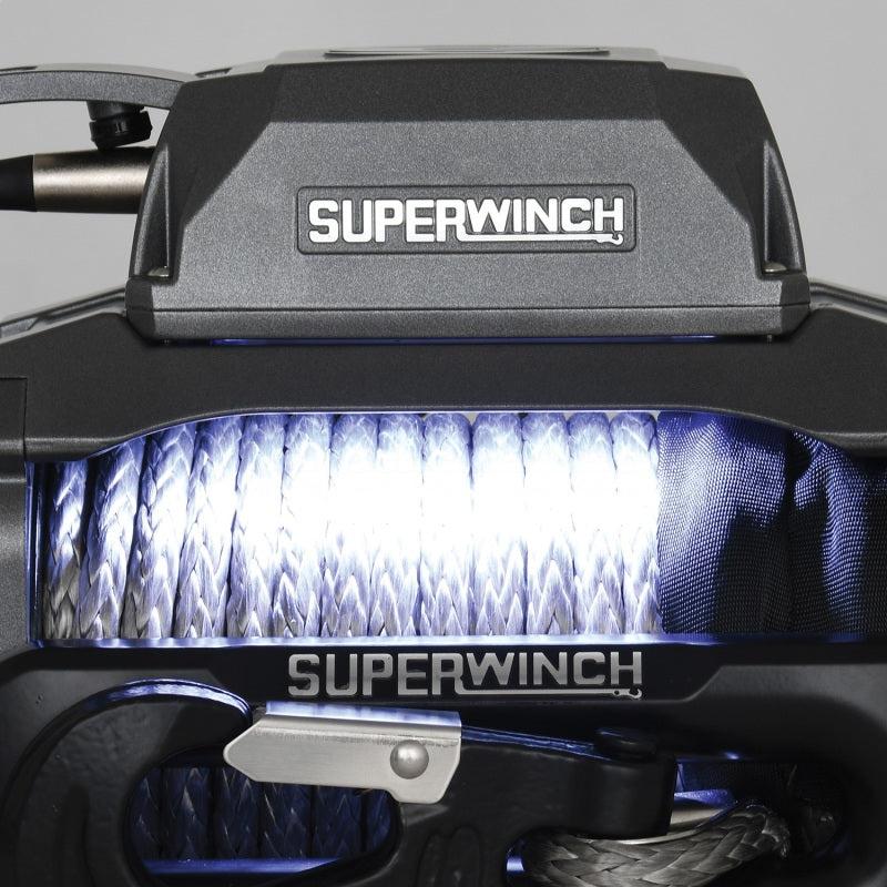 Superwinch 10000 LBS 12V DC 3/8in x 80ft Synthetic Rope SX 10000 Winch - Black Ops Auto Works
