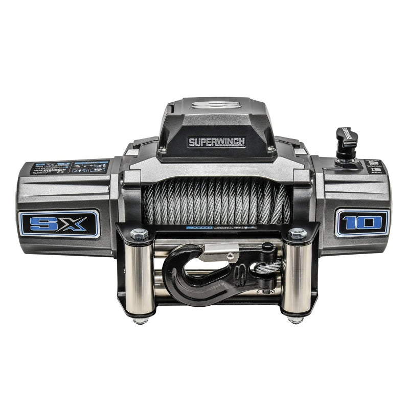 Superwinch 10000 LBS 12V DC 3/8in x 85ft Wire Rope SX 10000 Winch - Black Ops Auto Works