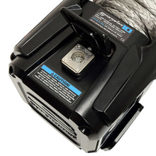Load image into Gallery viewer, Detailed view of synthetic rope and fairlead on Superwinch Scorpion 10000SR 10,000 lb winch