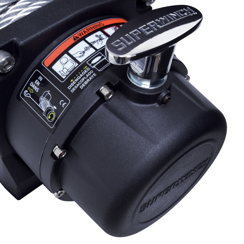 Superwinch 11500 LBS 12V DC 3/8in x 84ft Steel Rope Tiger Shark 11500 Winch - Black Ops Auto Works