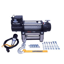 Load image into Gallery viewer, Superwinch 11500 LBS 12V DC 3/8in x 84ft Steel Rope Tiger Shark 11500 Winch - Black Ops Auto Works