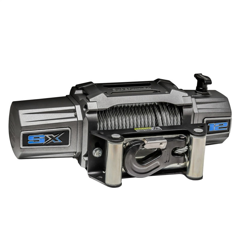 Superwinch 12000 LBS 12V DC 3/8in x 85ft Wire Rope SX 12000 Winch - Graphite - Black Ops Auto Works