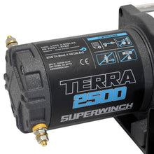 Load image into Gallery viewer, Superwinch 2500 LBS 12V DC 3/16in x 40ft Steel Rope Terra 2500 Winch - Gray Wrinkle - Black Ops Auto Works