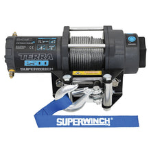 Load image into Gallery viewer, Superwinch 2500 LBS 12V DC 3/16in x 40ft Steel Rope Terra 2500 Winch - Gray Wrinkle - Black Ops Auto Works
