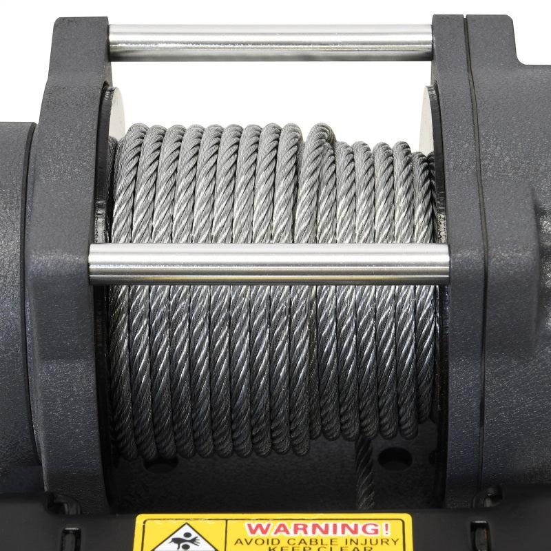 Superwinch 2500 LBS 12V DC 3/16in x 40ft Steel Rope Terra 2500 Winch - Gray Wrinkle - Black Ops Auto Works