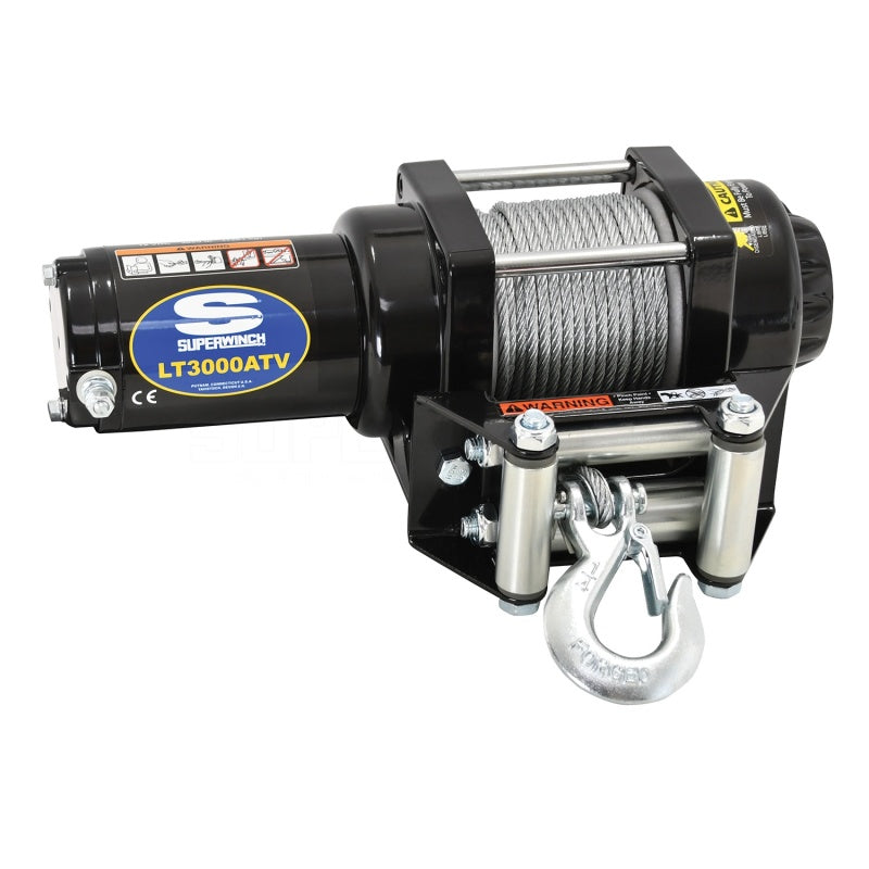 Superwinch 3000 LBS 12V DC 3/16in x 50ft Steel Rope LT3000 Winch - Black Ops Auto Works