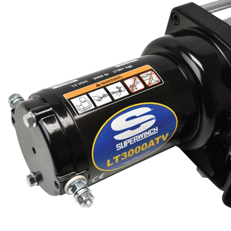Superwinch 3000 LBS 12V DC 3/16in x 50ft Steel Rope LT3000 Winch - Black Ops Auto Works