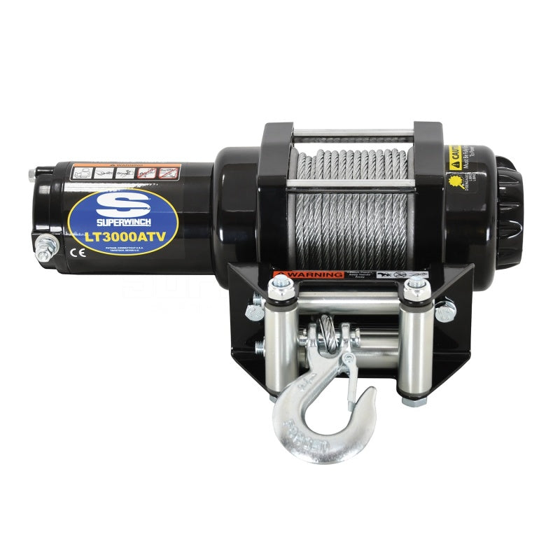 Superwinch 3000 LBS 12V DC 3/16in x 50ft Steel Rope LT3000 Winch - Black Ops Auto Works