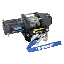 Load image into Gallery viewer, Superwinch 3500 LBS 12V DC 7/32 in x 32 ft Steel Rope Terra 3500 Winch - Gray Wrinkle - Black Ops Auto Works