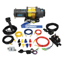 Load image into Gallery viewer, Superwinch 3500 LBS 12V DC 7/32in x 32ft Synthetic Rope Terra 3500SR Winch - Gray Wrinkle - Black Ops Auto Works