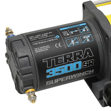 Load image into Gallery viewer, Superwinch 3500 LBS 12V DC 7/32in x 32ft Synthetic Rope Terra 3500SR Winch - Gray Wrinkle - Black Ops Auto Works