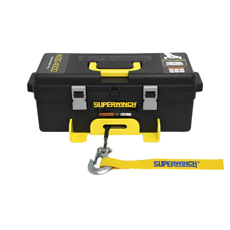 Superwinch 4000 LBS 12V DC 3/16in x 50ft Synthetic Rope Winch2Go - Black Ops Auto Works