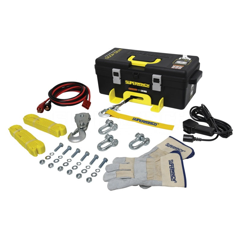 Superwinch 4000 LBS 12V DC 3/16in x 50ft Synthetic Rope Winch2Go - Black Ops Auto Works