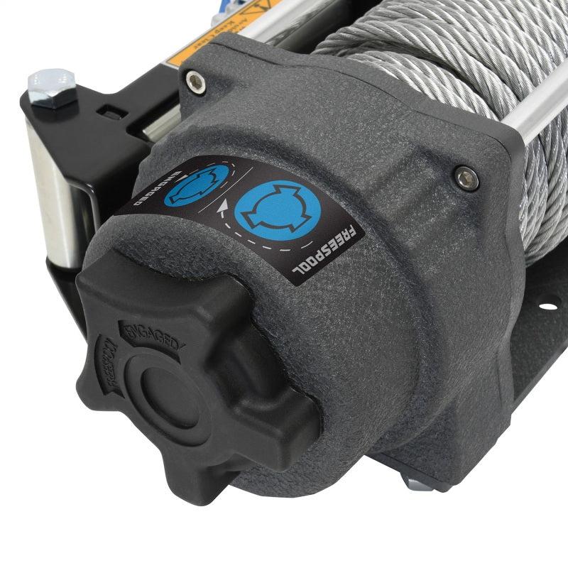 Superwinch 4500 LBS 12V DC 15/64in x 50ft Steel Rope Terra 4500 Winch - Gray Wrinkle - Black Ops Auto Works